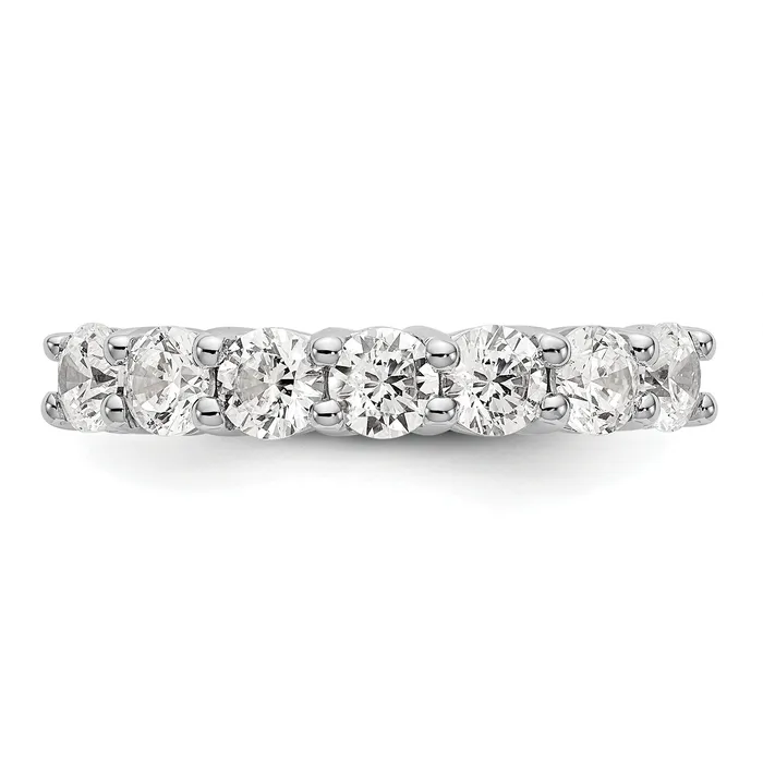 Rings Goldia 080ct CZ Solid Real 14K White Gold 7Stone Wedding Band Ring