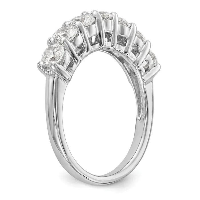 Rings Goldia 080ct CZ Solid Real 14K White Gold 7Stone Wedding Band Ring