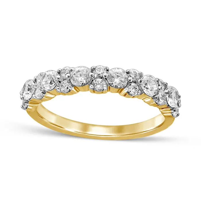Rings Goldia 10 CT TW Natural Diamond Anniversary Band in Solid 10K Yellow Gold Rings Goldia 10 CT TW Natural Diamond Anniversary Band in Solid 10K Yellow Gold