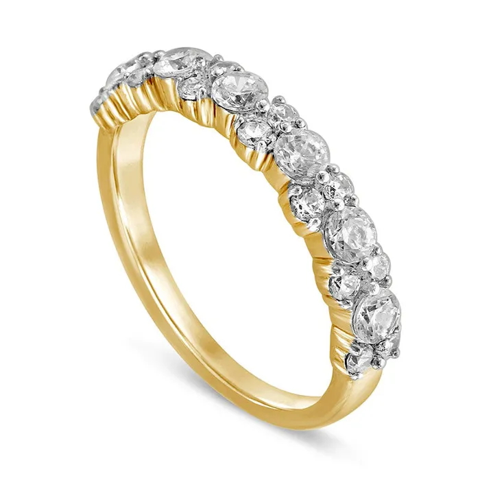 Rings Goldia 10 CT TW Natural Diamond Anniversary Band in Solid 10K Yellow Gold Rings Goldia 10 CT TW Natural Diamond Anniversary Band in Solid 10K Yellow Gold