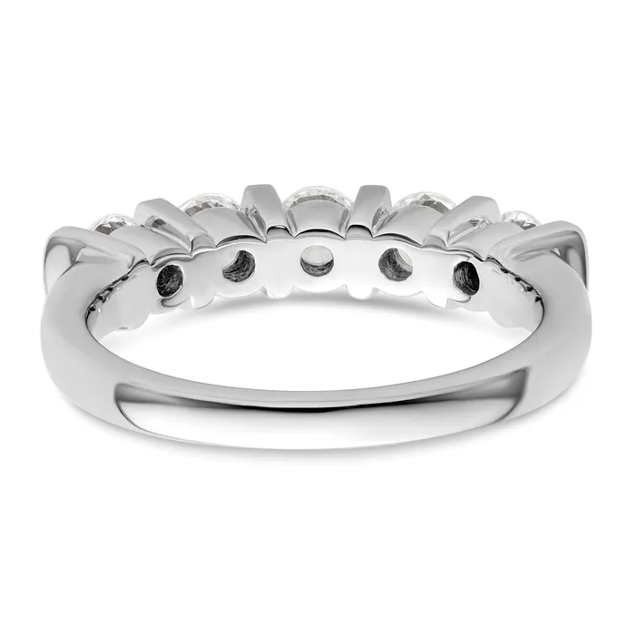 Rings Goldia 110ct CZ Solid Real 14K White Gold 5Stone Wedding Band Ring