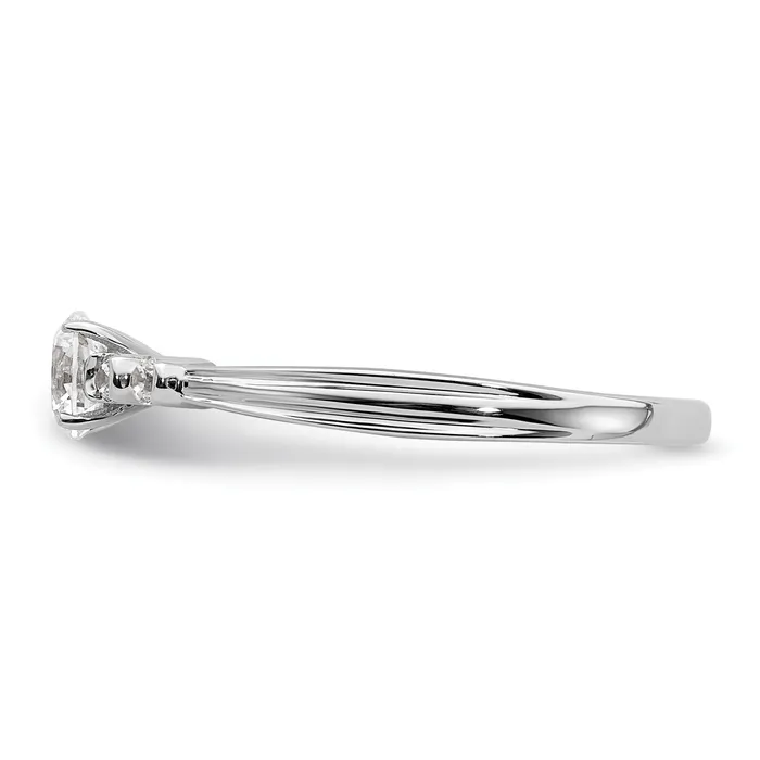 Rings Goldia 10k White Gold 12 Ct Lab Grown Diamond VSSI G Petite Engagement Ring