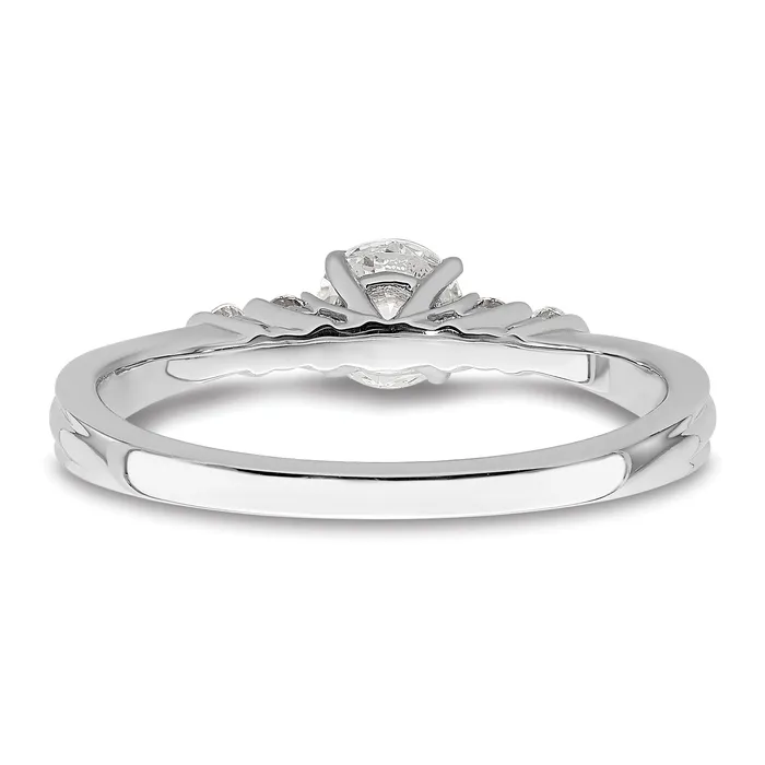 Rings Goldia 10k White Gold 12 Ct Lab Grown Diamond VSSI G Petite Engagement Ring