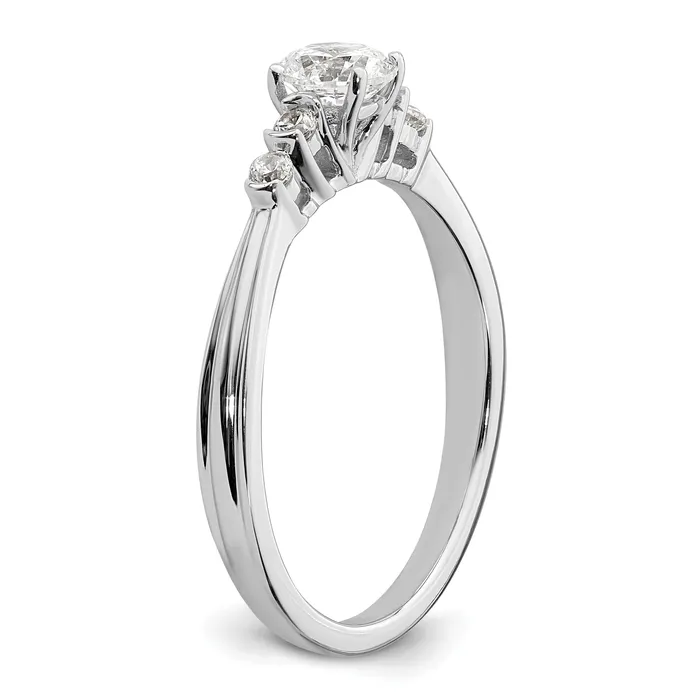 Rings Goldia 10k White Gold 12 Ct Lab Grown Diamond VSSI G Petite Engagement Ring