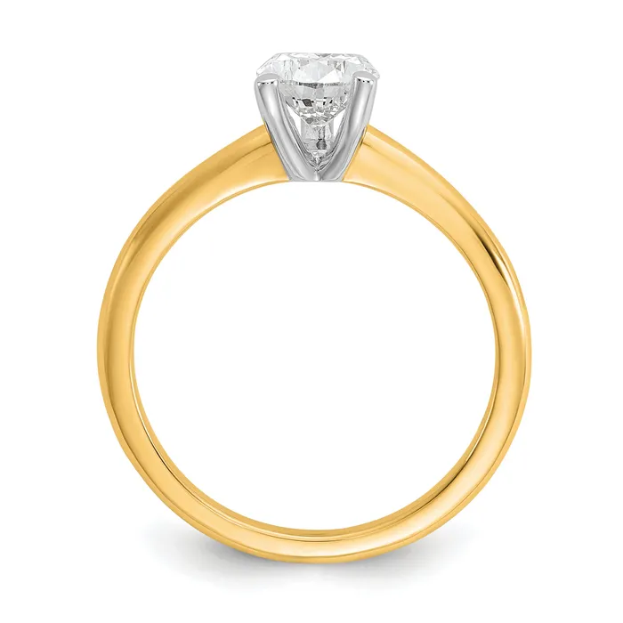 Rings Goldia 14k Twotone 1 Ct Lab Grown Diamond VSSI G Pear Solitare Engagement Ring