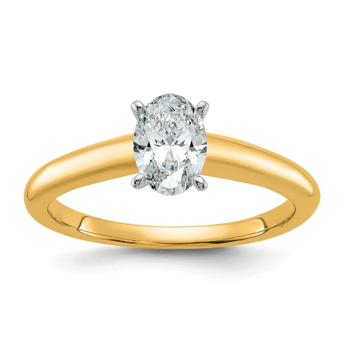 Rings Goldia 14k Twotone 34 Ct Certified Lab Grown Diamond VSSI G Oval Solitare Engagement Ring