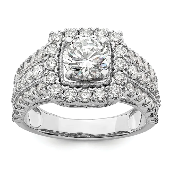 Rings Goldia 14k White Gold 1 13 Ct Lab Grown Diamond VSSI G 1 Ct Center Round Engagement Ring Rings Goldia 14k White Gold 1 13 Ct Lab Grown Diamond VSSI G 1 Ct Center Round Engagement Ring