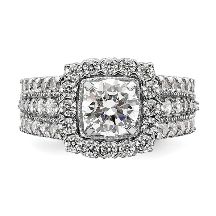 Rings Goldia 14k White Gold 1 13 Ct Lab Grown Diamond VSSI G 1 Ct Center Round Engagement Ring