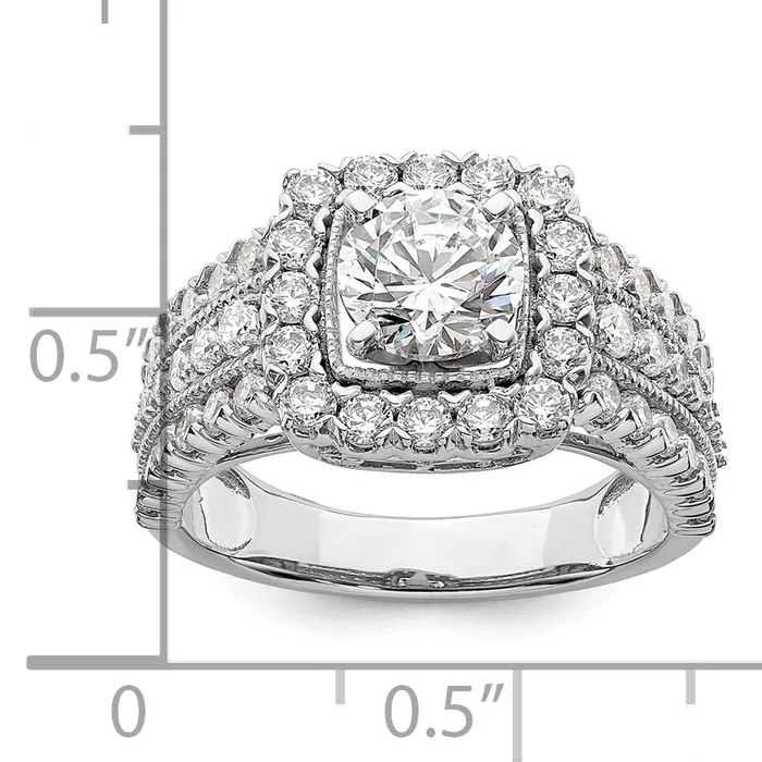 Rings Goldia 14k White Gold 1 13 Ct Lab Grown Diamond VSSI G 1 Ct Center Round Engagement Ring
