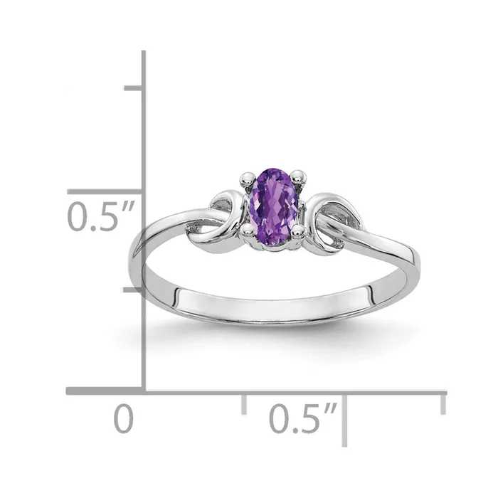 Rings Goldia 14k White Gold 5x3mm Oval Amethyst ring
