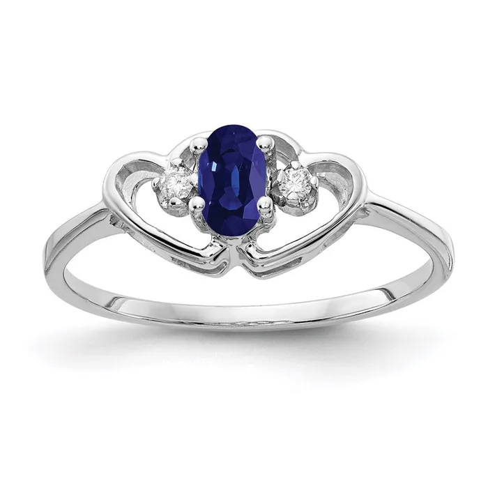 Rings Goldia 14k White Gold 5x3mm Oval Sapphire A Real Diamond ring