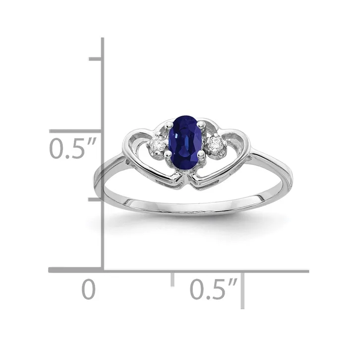 Rings Goldia 14k White Gold 5x3mm Oval Sapphire A Real Diamond ring