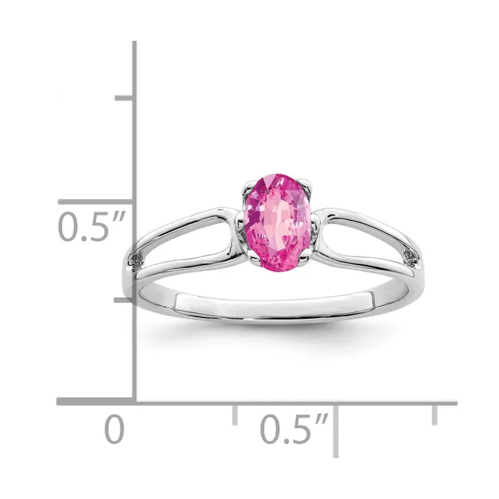 Rings Goldia 14k White Gold 6x4mm Oval Pink Sapphire ring