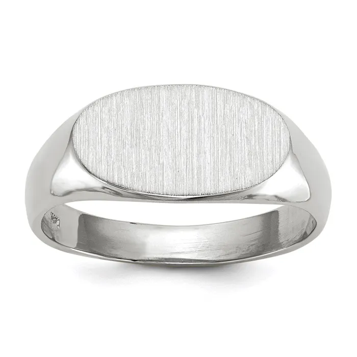 Rings Goldia 14k White Gold 75x135mm Open Back Signet Ring