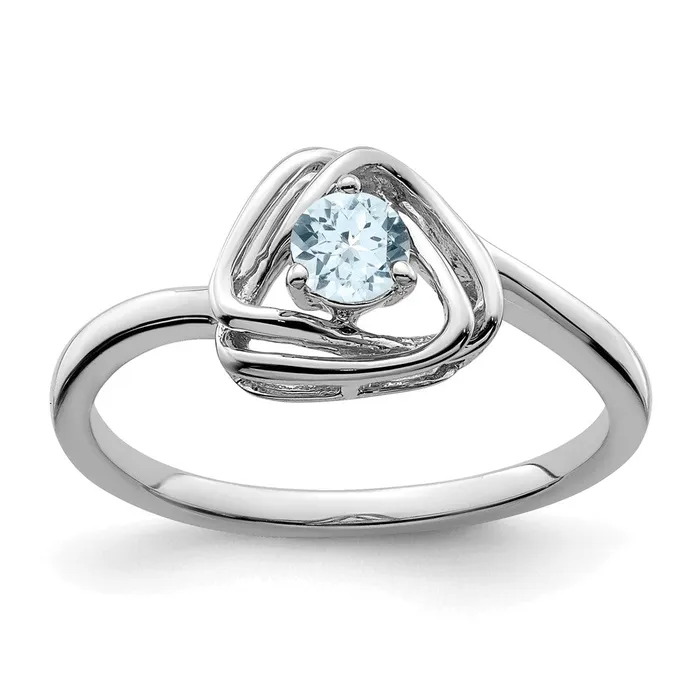 Rings Goldia 14k White Gold Aquamarine Triangle Ring