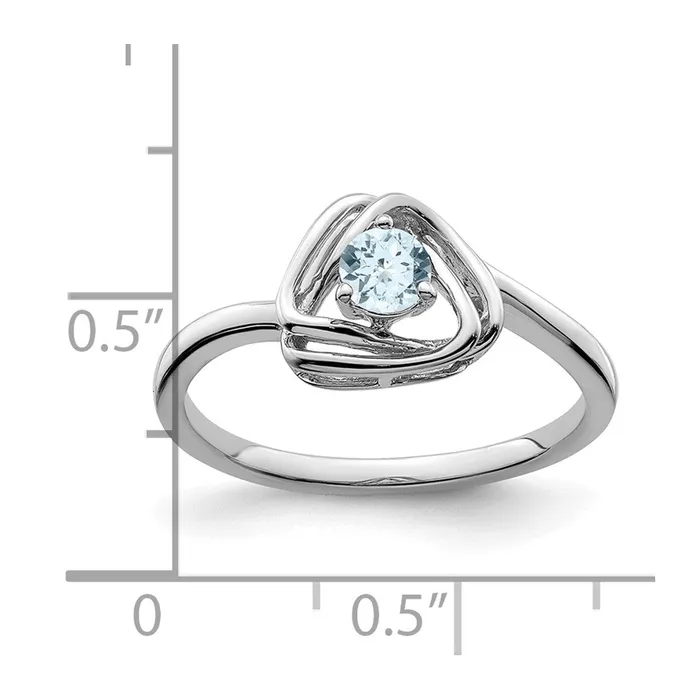 Rings Goldia 14k White Gold Aquamarine Triangle Ring