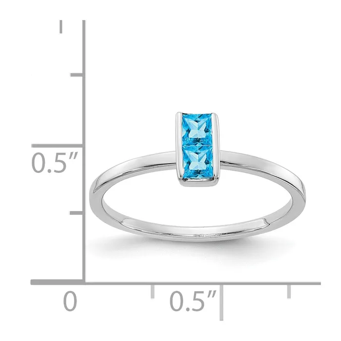 Rings Goldia 14k White Gold Blue Topaz Ring