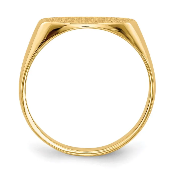 Rings Goldia 14K Yellow Gold 65x120mm Closed Back Childrens Signet Ring