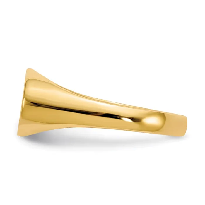 Rings Goldia 14K Yellow Gold 65x120mm Closed Back Childrens Signet Ring