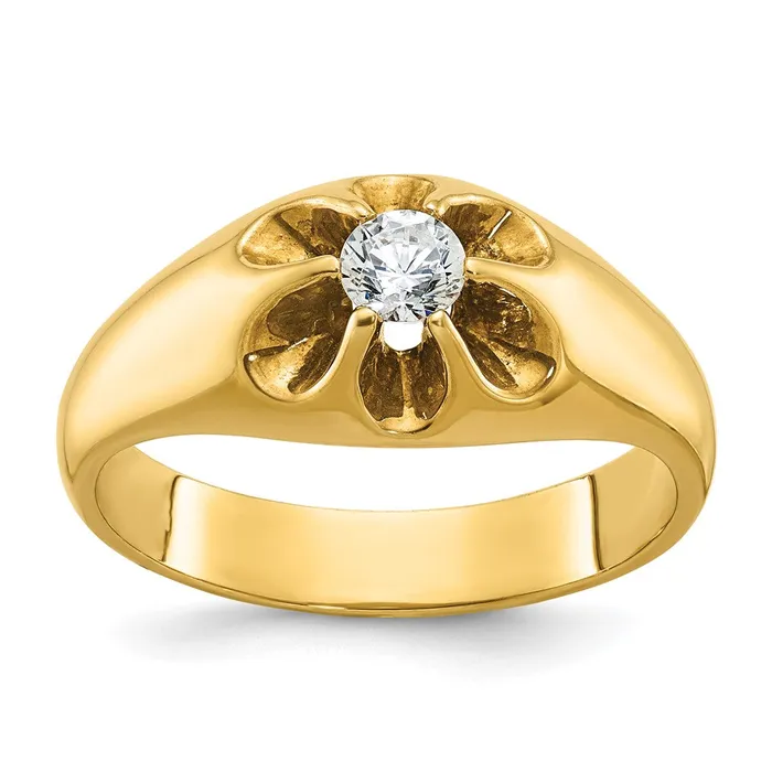 Rings Goldia 14k Yellow Gold Mens 14 carat Diamond Complete Ring