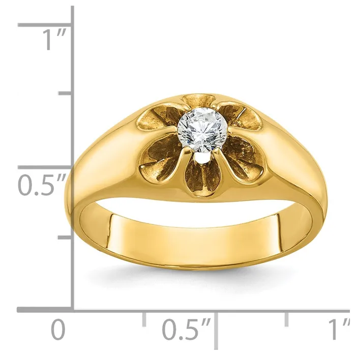 Rings Goldia 14k Yellow Gold Mens 14 carat Diamond Complete Ring