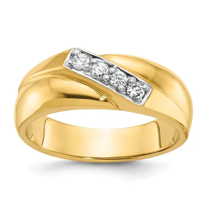 Rings Goldia 14k Yellow Gold Mens 15 carat Diamond Complete Ring