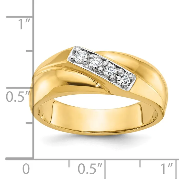 Rings Goldia 14k Yellow Gold Mens 15 carat Diamond Complete Ring