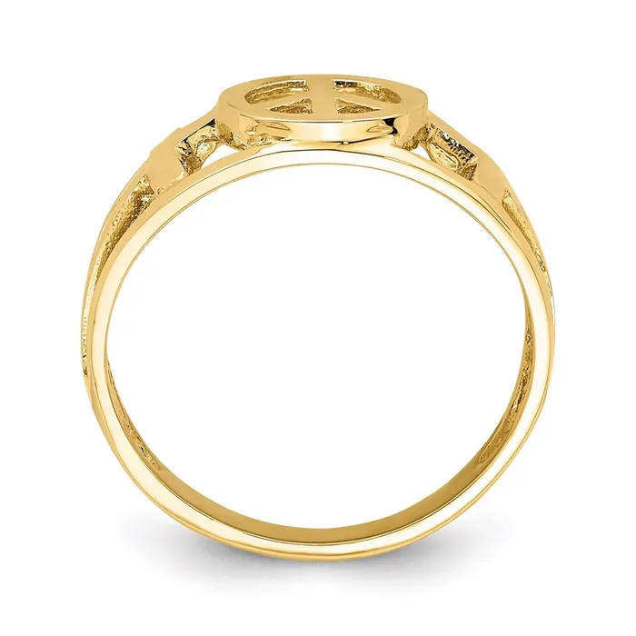 Rings Goldia 14K Yellow Gold Polished Peace and Cross Ring