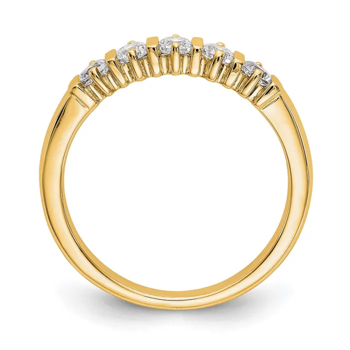 Rings goldiaca 14K Yellow Gold 5Stone Real Diamond Band