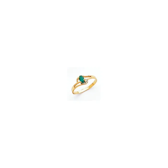 Rings Goldiacom 14K Yellow Gold 5x3mm Oval Mount St Helens A Real Diamond ring
