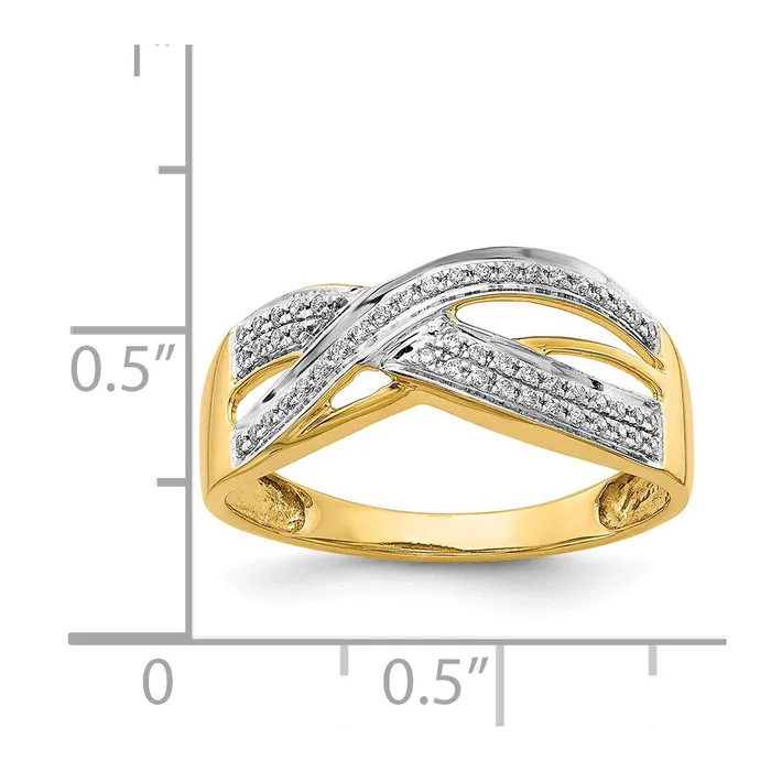 Rings Goldiacom 14K Yellow Gold Real Diamond Ring