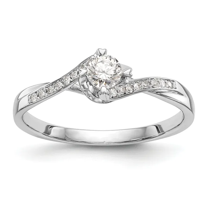 Rings Goldia First Promise 14k White Gold 13 Ct Lab Grown Diamond VSSI G Petite Engagement Ring Rings Goldia First Promise 14k White Gold 13 Ct Lab Grown Diamond VSSI G Petite Engagement Ring