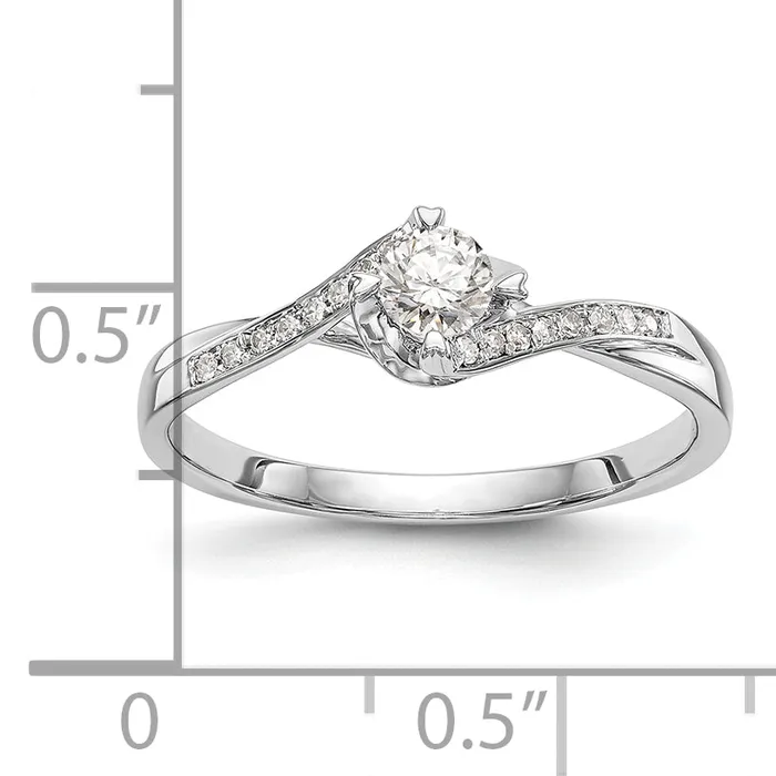 Rings Goldia First Promise 14k White Gold 13 Ct Lab Grown Diamond VSSI G Petite Engagement Ring