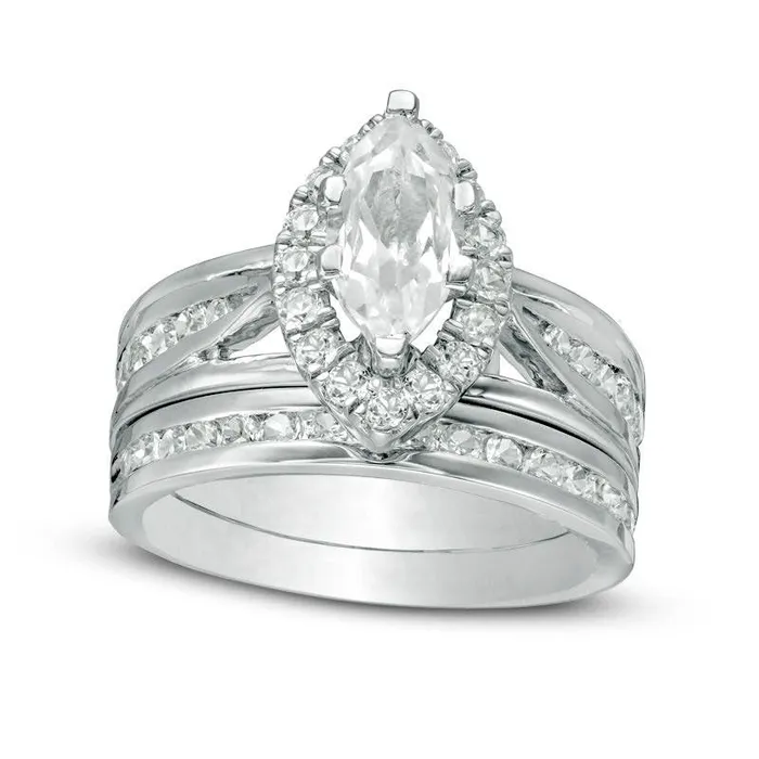 Rings Goldia Marquise LabCreated White Sapphire Frame Bridal Engagement Ring Set in Sterling Silver Rings Goldia Marquise LabCreated White Sapphire Frame Bridal Engagement Ring Set in Sterling Silver