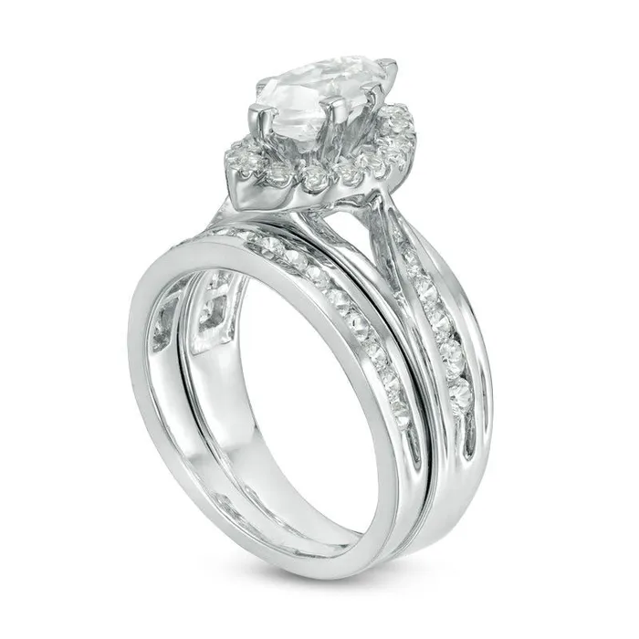 Rings Goldia Marquise LabCreated White Sapphire Frame Bridal Engagement Ring Set in Sterling Silver Rings Goldia Marquise LabCreated White Sapphire Frame Bridal Engagement Ring Set in Sterling Silver