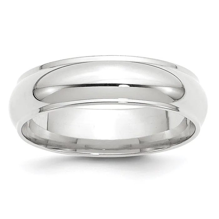 Rings Goldia Solid 10K White Gold 6mm Half Round with Edge MensWomens Wedding Band Ring Size 75 Rings Goldia Solid 10K White Gold 6mm Half Round with Edge MensWomens Wedding Band Ring Size 75