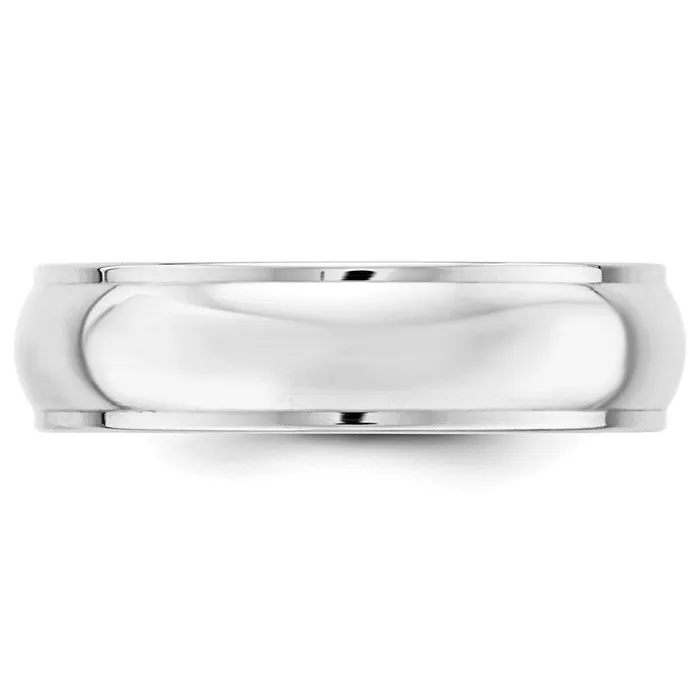 Rings Goldia Solid 10K White Gold 6mm Half Round with Edge MensWomens Wedding Band Ring Size 75 Rings Goldia Solid 10K White Gold 6mm Half Round with Edge MensWomens Wedding Band Ring Size 75
