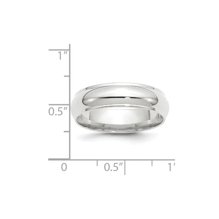 Rings Goldia Solid 10K White Gold 6mm Half Round with Edge MensWomens Wedding Band Ring Size 75 Rings Goldia Solid 10K White Gold 6mm Half Round with Edge MensWomens Wedding Band Ring Size 75