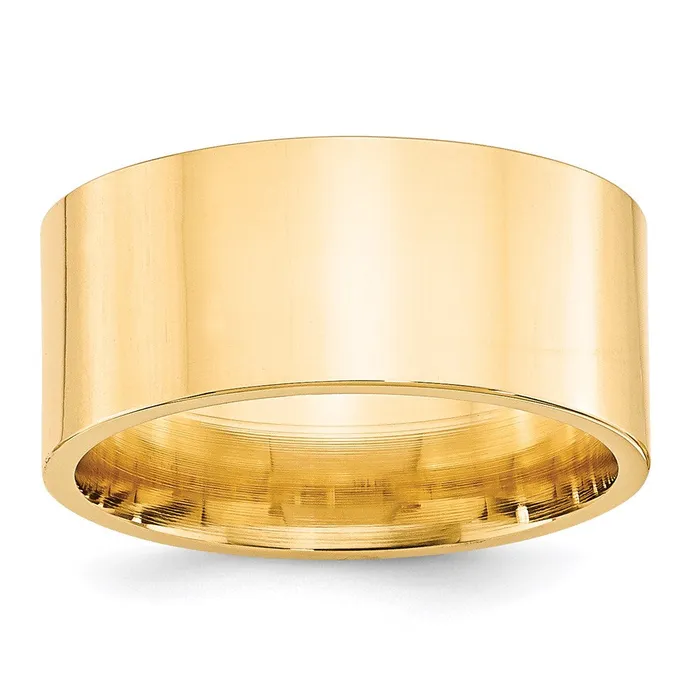 Rings Goldia Solid 10K Yellow Gold 10mm Standard Flat Comfort Fit MensWomens Wedding Band Ring Size 11 Rings Goldia Solid 10K Yellow Gold 10mm Standard Flat Comfort Fit MensWomens Wedding Band Ring Size 11