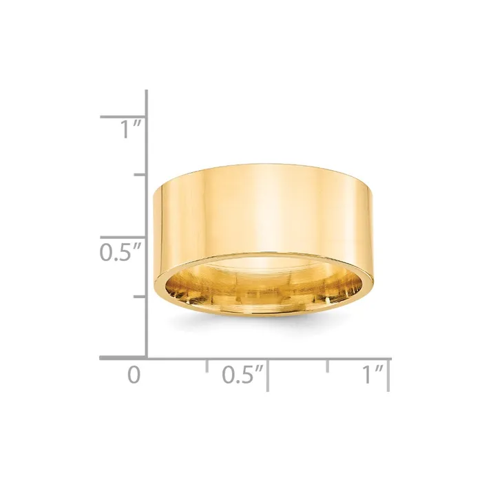 Rings Goldia Solid 10K Yellow Gold 10mm Standard Flat Comfort Fit MensWomens Wedding Band Ring Size 11 Rings Goldia Solid 10K Yellow Gold 10mm Standard Flat Comfort Fit MensWomens Wedding Band Ring Size 11