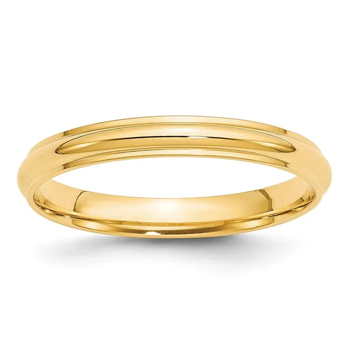 Rings Goldia Solid 10K Yellow Gold 3mm Half Round with Edge MensWomens Wedding Band Ring Size 8 Rings Goldia Solid 10K Yellow Gold 3mm Half Round with Edge MensWomens Wedding Band Ring Size 8