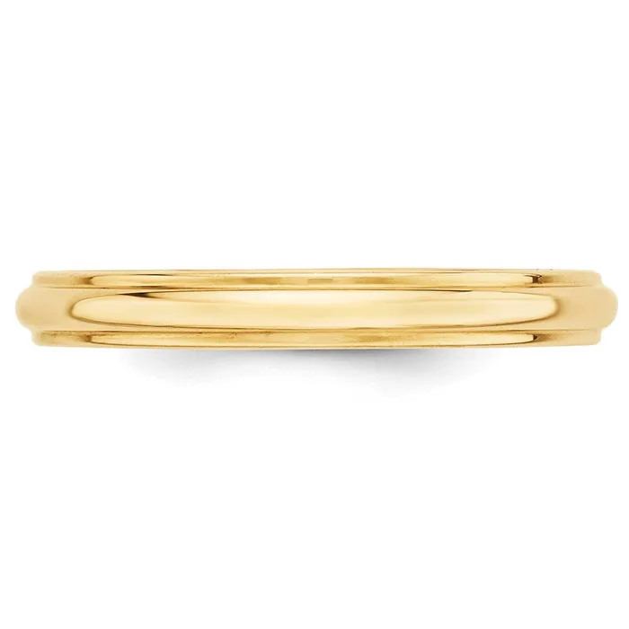 Rings Goldia Solid 10K Yellow Gold 3mm Half Round with Edge MensWomens Wedding Band Ring Size 8 Rings Goldia Solid 10K Yellow Gold 3mm Half Round with Edge MensWomens Wedding Band Ring Size 8