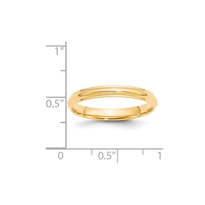 Rings Goldia Solid 10K Yellow Gold 3mm Half Round with Edge MensWomens Wedding Band Ring Size 8 Rings Goldia Solid 10K Yellow Gold 3mm Half Round with Edge MensWomens Wedding Band Ring Size 8