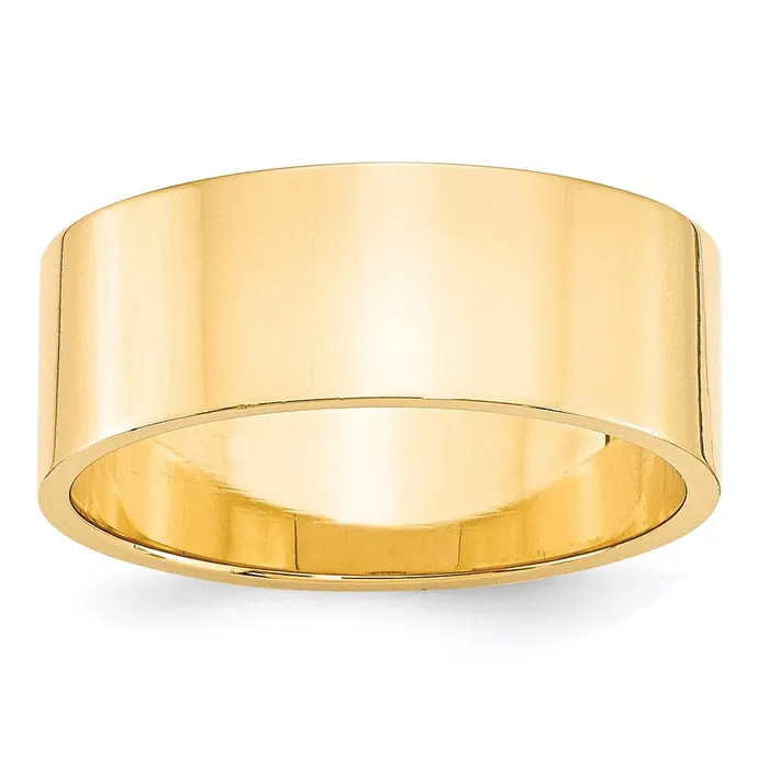 Rings Goldia Solid 10K Yellow Gold 8mm Light Weight Flat MensWomens Wedding Band Ring Size 45 Rings Goldia Solid 10K Yellow Gold 8mm Light Weight Flat MensWomens Wedding Band Ring Size 45