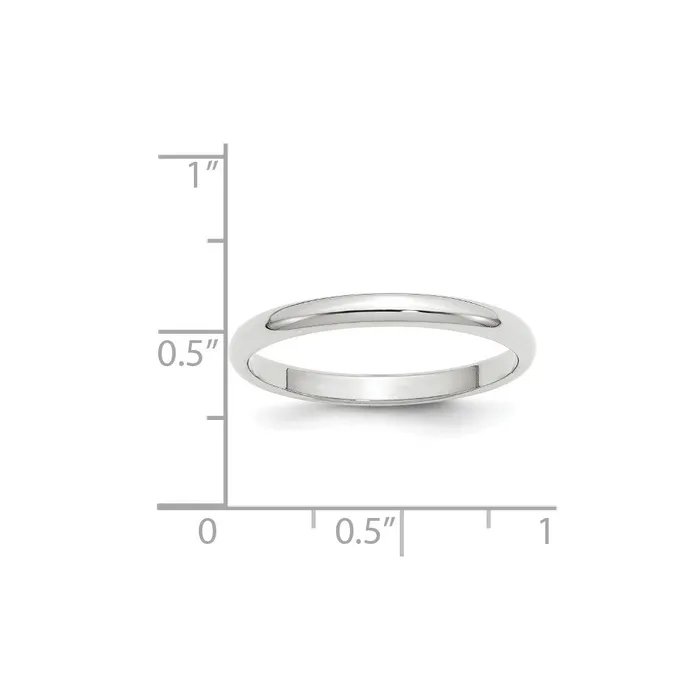 Rings Goldia Solid 14K White Gold 25mm Half Round MensWomens Wedding Band Ring Size 115 Rings Goldia Solid 14K White Gold 25mm Half Round MensWomens Wedding Band Ring Size 115