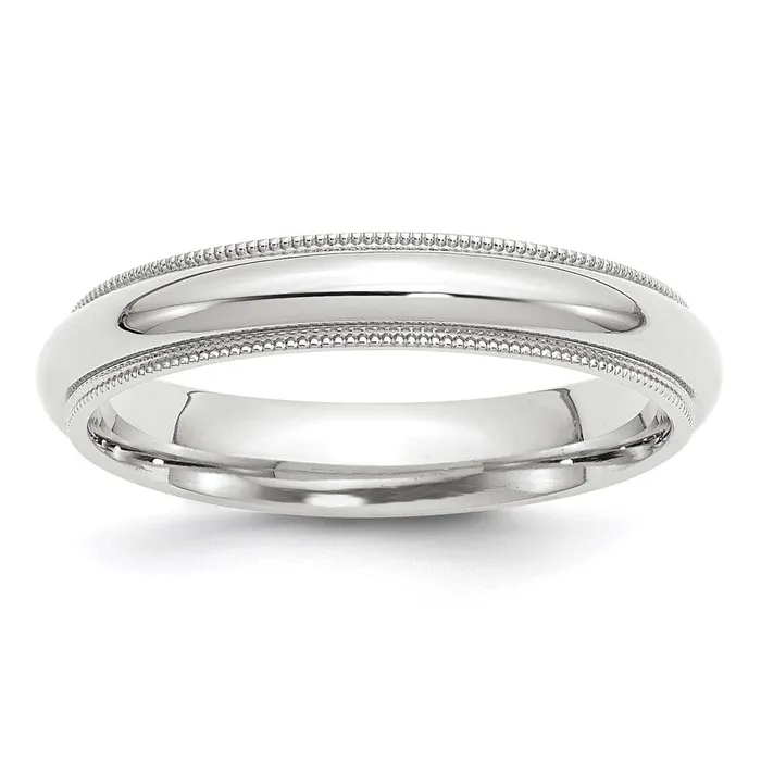Rings Goldia Solid 14K White Gold 4mm Milgrain Comfort Fit MensWomens Wedding Band Ring Size 6 Rings Goldia Solid 14K White Gold 4mm Milgrain Comfort Fit MensWomens Wedding Band Ring Size 6