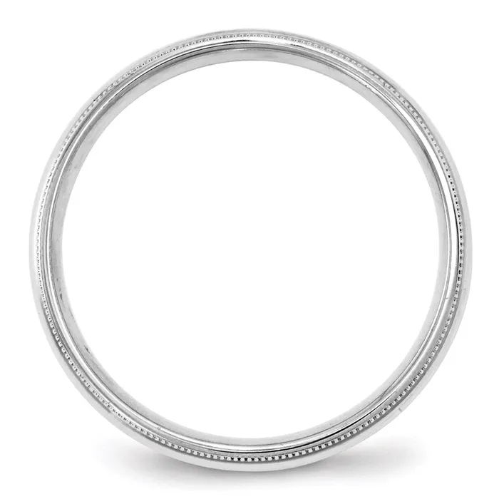 Rings Goldia Solid 14K White Gold 4mm Milgrain Comfort Fit MensWomens Wedding Band Ring Size 6 Rings Goldia Solid 14K White Gold 4mm Milgrain Comfort Fit MensWomens Wedding Band Ring Size 6