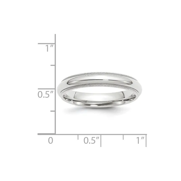 Rings Goldia Solid 14K White Gold 4mm Milgrain Comfort Fit MensWomens Wedding Band Ring Size 6 Rings Goldia Solid 14K White Gold 4mm Milgrain Comfort Fit MensWomens Wedding Band Ring Size 6