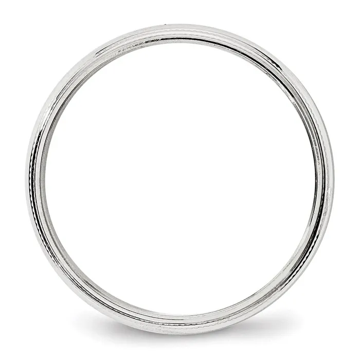 Rings Goldia Solid 14K White Gold 4mm Milgrain Half Round MensWomens Wedding Band Ring Size 13 Rings Goldia Solid 14K White Gold 4mm Milgrain Half Round MensWomens Wedding Band Ring Size 13