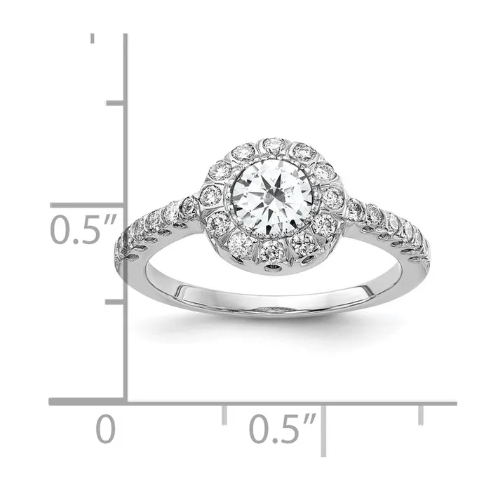 Rings Goldia Solid 14k White Gold 5mm Cubic Zirconia A Simulated CZ Ring